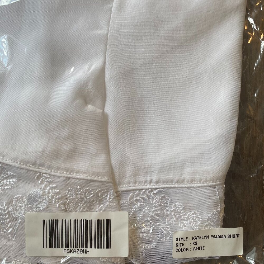 Robed With Love Kateylin Pajama Short, XS, White